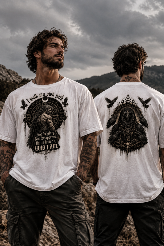 "Pagan's Path" Pagan Warrior, Pagan Art T-Shirt, Stylish T-Shirt