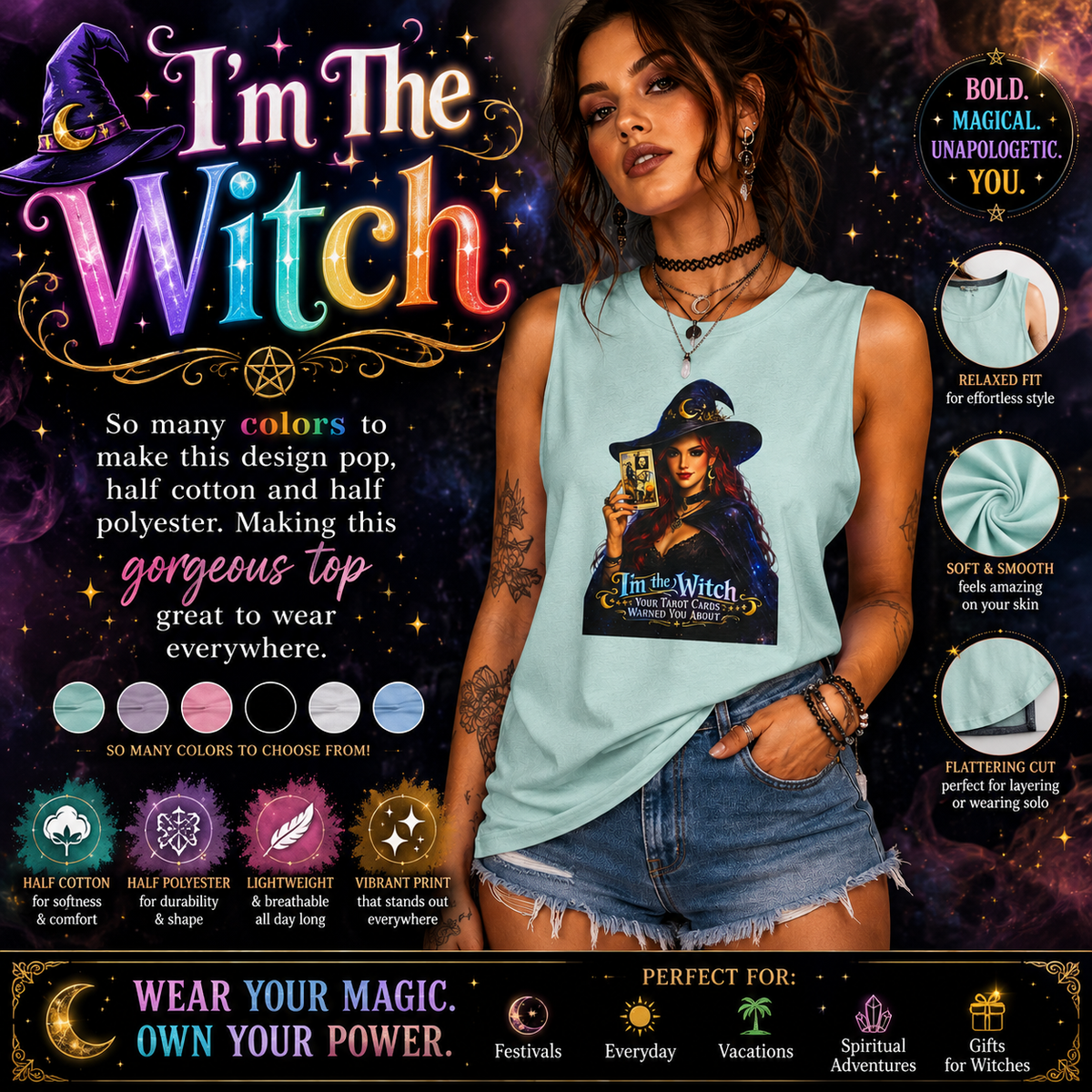 "I’m the Witch" Crop Top Tank Top