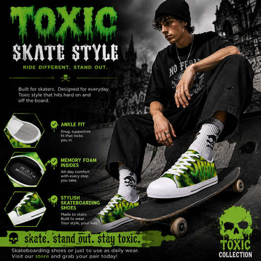 "Toxic" Men's Skater Sneakers