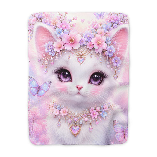 "Kitten's Cuddles" Fleece Blanket