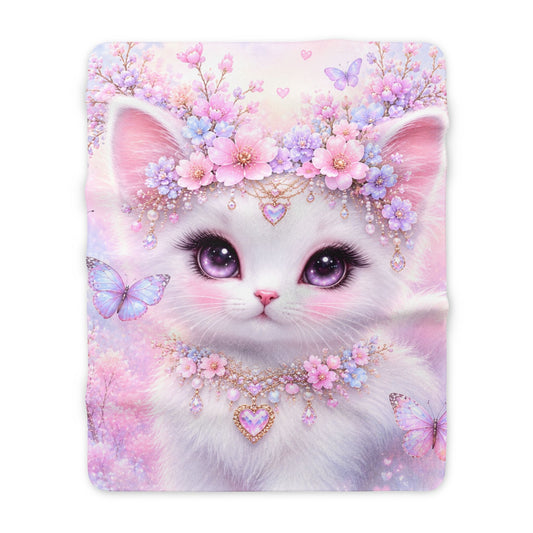 "Kitten's Cuddles" Fleece Blanket