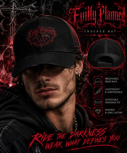 "Evilly Planned" Snapback, Adjustable, summer cap, season hat